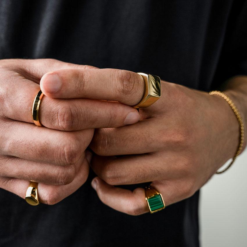 Solid Signet Ring in 24kt Gold